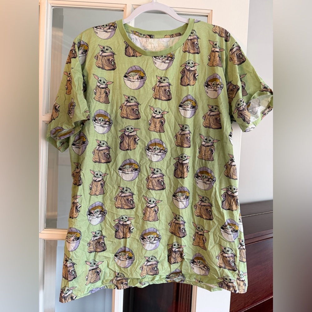 Cakeworthy Green Star Wars Grogu Graphic AOP Tee